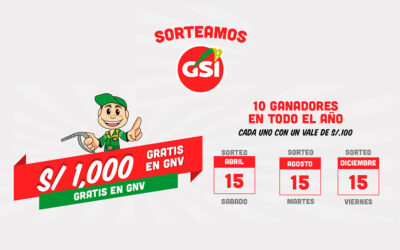 SORTEAMOS ESTE 2023: S/1,000 SOLES GRATIS EN GNV