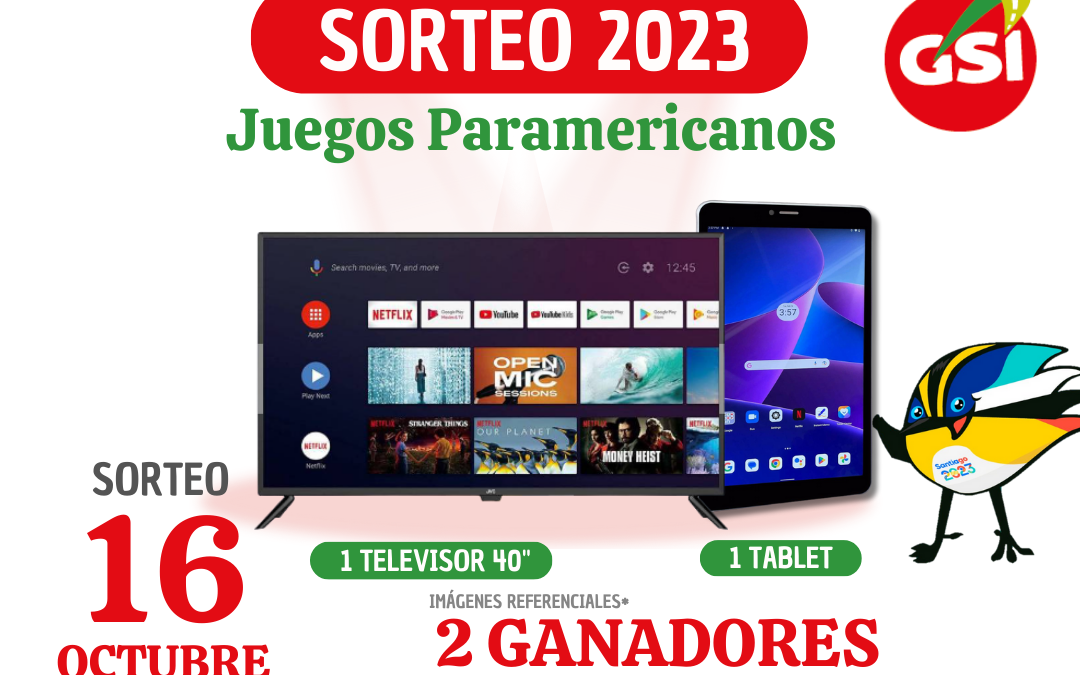 SORTEO JUEGOS PANAMERICANOS: GANA 01 TV Y 01 TABLET