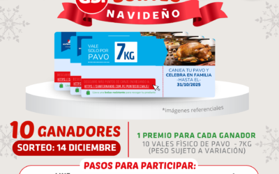 SORTEO NAVIDEÑO GSI 2024 ¡Gana 01 vale de pavo!